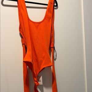 Missguided Rib Sleeveless Strap Back Bodysuit